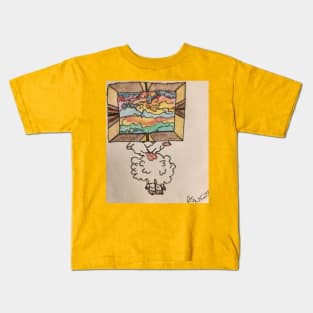 Color Picture Sheep Kids T-Shirt